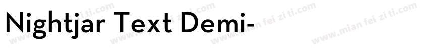 Nightjar Text Demi字体转换